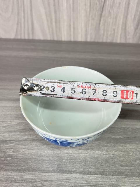 古玩陶瓷清道光 二級官內府青花芭蕉花蝶紋碗拍賣，當前價格1880元