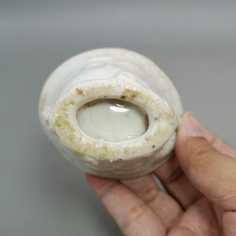 古玩陶瓷民國德化窯梅花紋爵杯拍賣，當前價格600元