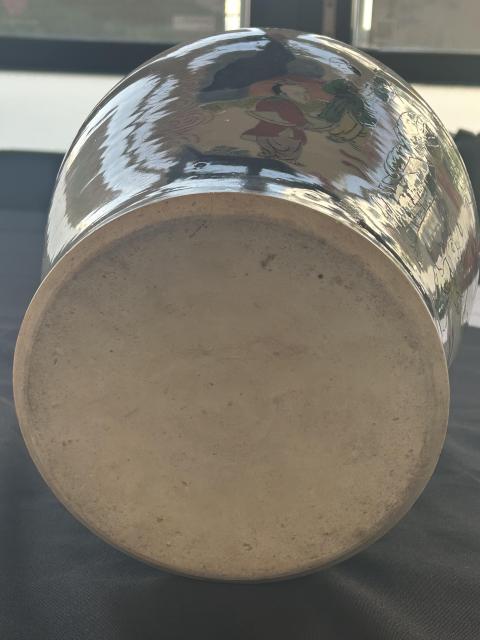 古玩陶瓷清晚青花人物故事紋將軍罐拍賣，當前價格32000元