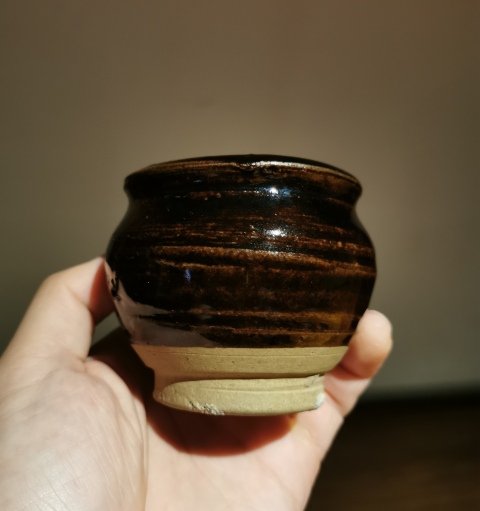 古玩陶瓷金元.磁州窯褐釉茶入拍賣，當(dāng)前價(jià)格496元