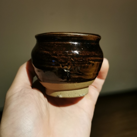 古玩陶瓷金元.磁州窯褐釉茶入拍賣，當(dāng)前價(jià)格496元