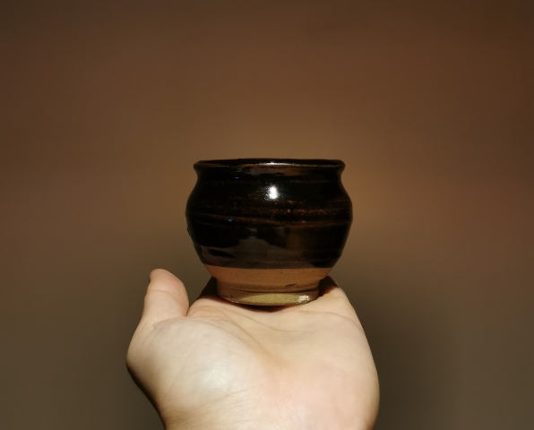 古玩陶瓷金元.磁州窯褐釉茶入拍賣，當(dāng)前價(jià)格496元