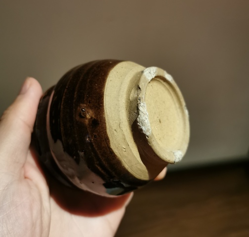 古玩陶瓷金元.磁州窯褐釉茶入拍賣，當(dāng)前價(jià)格496元