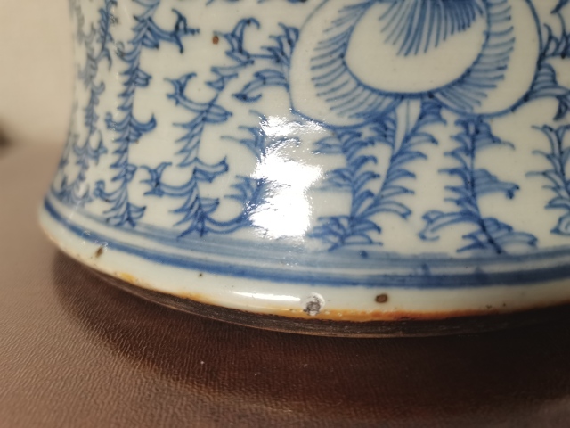 古玩陶瓷清中期青花纏枝囍字將軍罐拍賣，當(dāng)前價(jià)格8000元