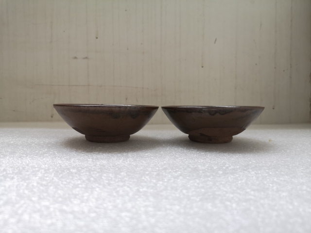 古玩陶瓷澀圈圈足疊燒工藝碗拍賣,當前價格298元