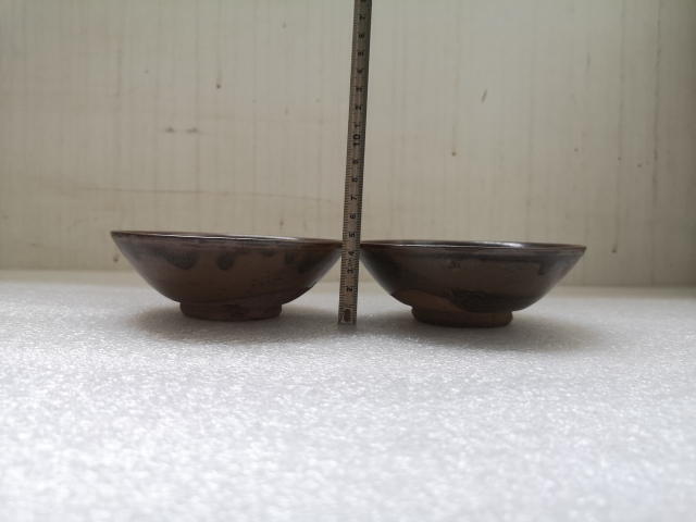 古玩陶瓷澀圈圈足疊燒工藝碗拍賣,當前價格298元