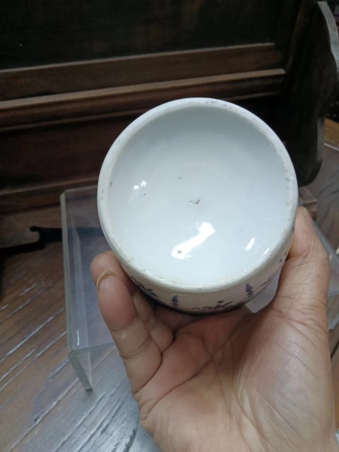 古玩陶瓷乾隆藍料彩描金八寶紋蓋杯拍賣,當前價格4000元