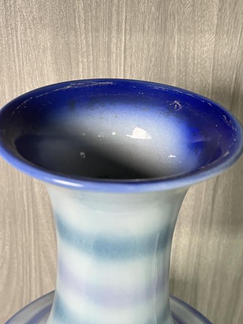古玩陶瓷青花加彩刻繪花卉紋賞瓶拍賣,當前價格600元