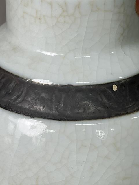 古玩陶瓷民國 精品哥釉賞瓶拍賣，當前價格390元