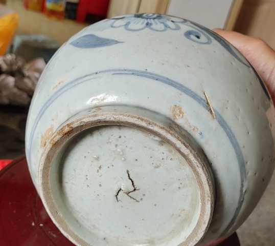 古玩陶瓷大號明代菊紋青花壺拍賣,當前價格99元