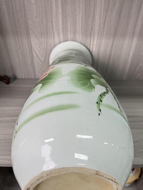 古玩陶瓷粉彩花卉紋琵琶尊拍賣，當前價格450元