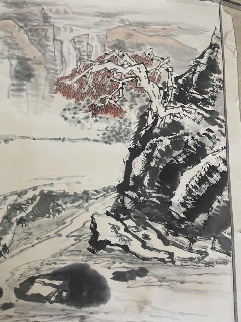 古玩字畫振鐸款寫意人物拍賣,當前價格800元