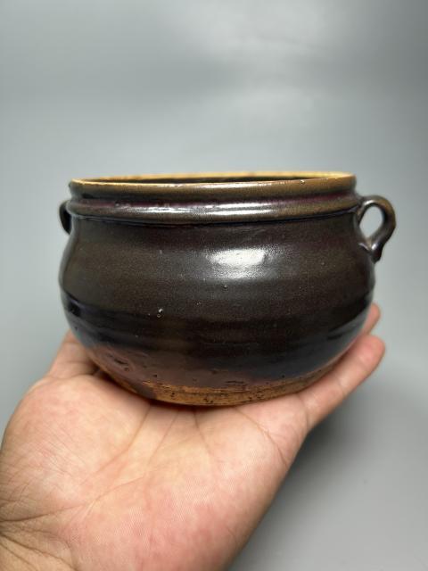 古玩陶瓷元末明初磁州窯油滴釉雙系罐(館藏精品)拍賣,當(dāng)前價(jià)格3850元