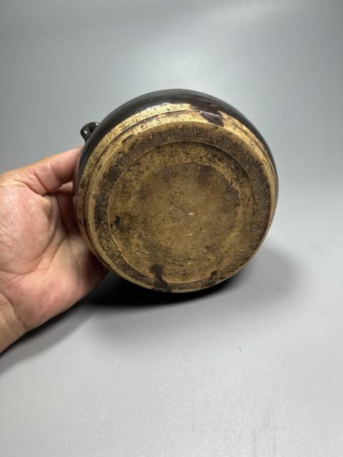 古玩陶瓷元末明初磁州窯油滴釉雙系罐(館藏精品)拍賣,當(dāng)前價(jià)格3850元