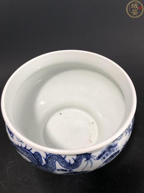 古玩陶瓷五爪青花趕珠龍紋廣口罐拍賣，當前價格11800元