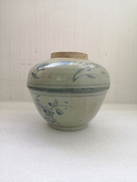 古玩陶瓷清中期青花罐拍賣,當前價格780元