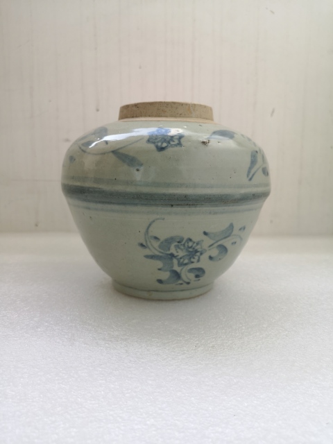 古玩陶瓷清中期青花罐拍賣,當前價格780元