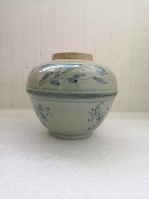 古玩陶瓷清中期青花罐拍賣,當前價格780元