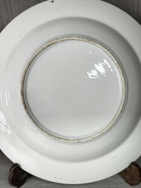 古玩陶瓷粉彩花卉紋折沿盤一對拍賣,當前價格290元