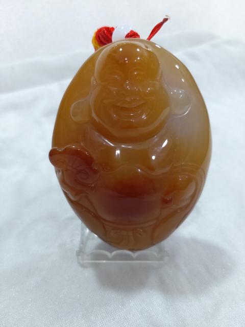 古玩雜項(xiàng)瑪瑙雕彌勒佛掛件拍賣，當(dāng)前價(jià)格1288元