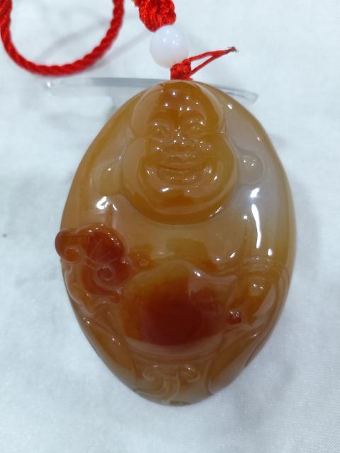 古玩雜項(xiàng)瑪瑙雕彌勒佛掛件拍賣，當(dāng)前價(jià)格1288元