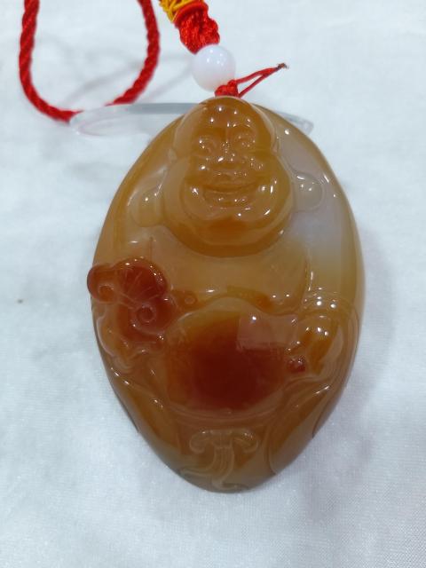 古玩雜項(xiàng)瑪瑙雕彌勒佛掛件拍賣，當(dāng)前價(jià)格1288元
