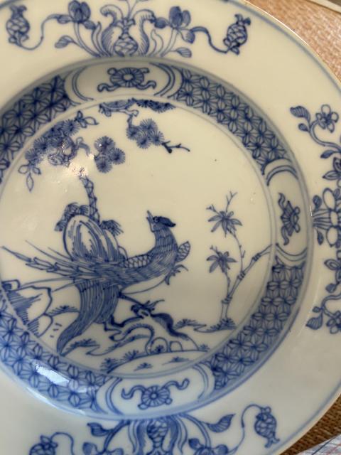 古玩陶瓷雍正青花花鳥盤拍賣，當前價格3500元