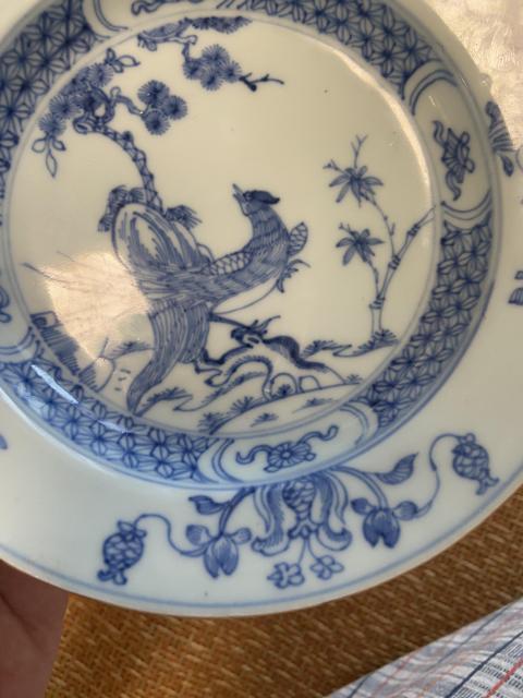 古玩陶瓷雍正青花花鳥盤拍賣，當前價格3500元