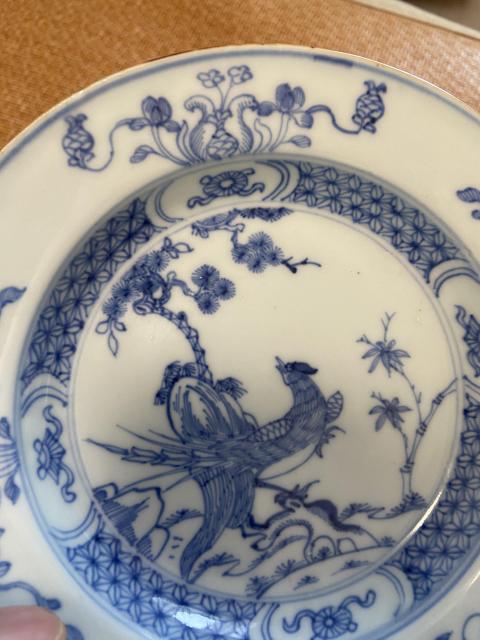 古玩陶瓷雍正青花花鳥盤拍賣，當前價格3500元