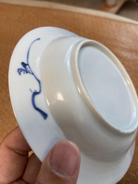 古玩陶瓷雍正青花花鳥盤拍賣，當前價格3500元