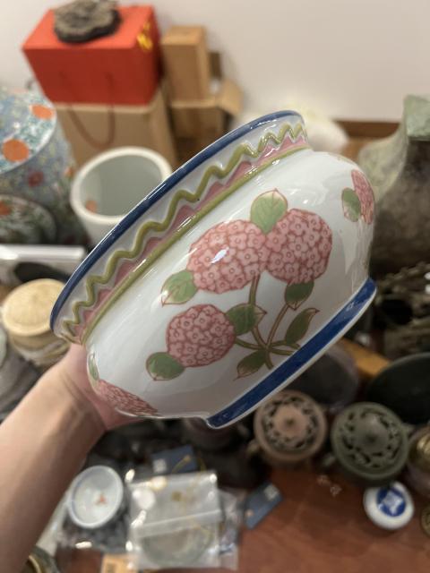 古玩陶瓷彩繪花卉紋香爐拍賣，當前價格299元