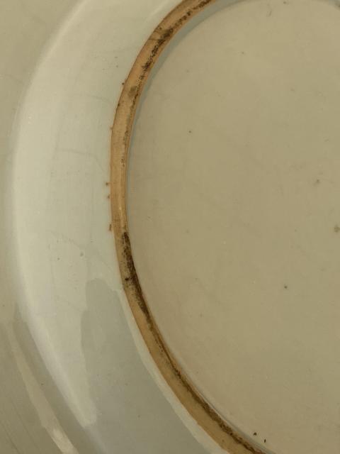 古玩陶瓷粉彩官上加官紋折沿盤拍賣,當前價格4300元