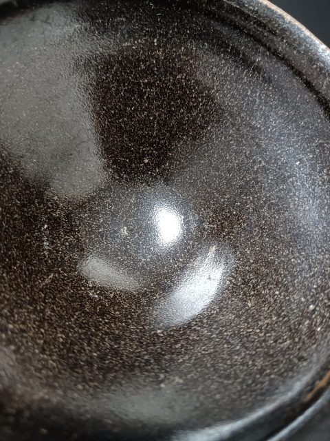 古玩陶瓷黑釉束口盞拍賣(mài)，當(dāng)前價(jià)格1000元