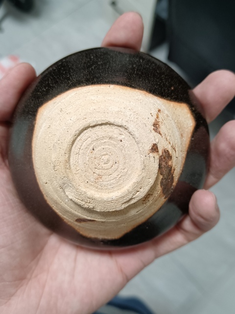 古玩陶瓷黑釉束口盞拍賣(mài)，當(dāng)前價(jià)格1000元