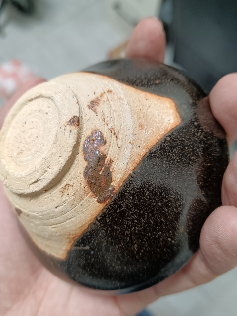 古玩陶瓷黑釉束口盞拍賣(mài)，當(dāng)前價(jià)格1000元