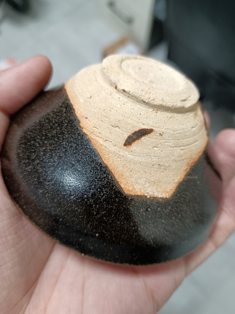 古玩陶瓷黑釉束口盞拍賣(mài)，當(dāng)前價(jià)格1000元