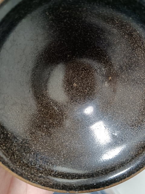 古玩陶瓷黑釉束口盞拍賣(mài)，當(dāng)前價(jià)格1000元