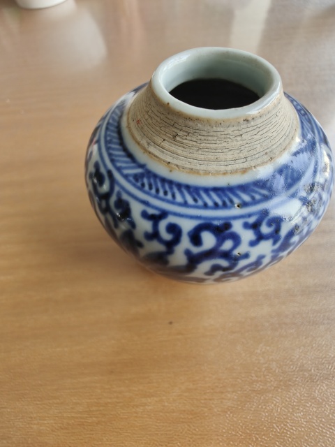 古玩陶瓷清早期-青花纏枝花紋罐拍賣,當前價格2980元