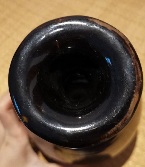 古玩陶瓷磁州窯烏金釉玉壺春瓶拍賣，當前價格30000元