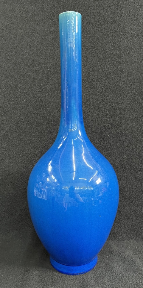 古玩陶瓷孔雀藍釉膽瓶拍賣,當前價格8500元