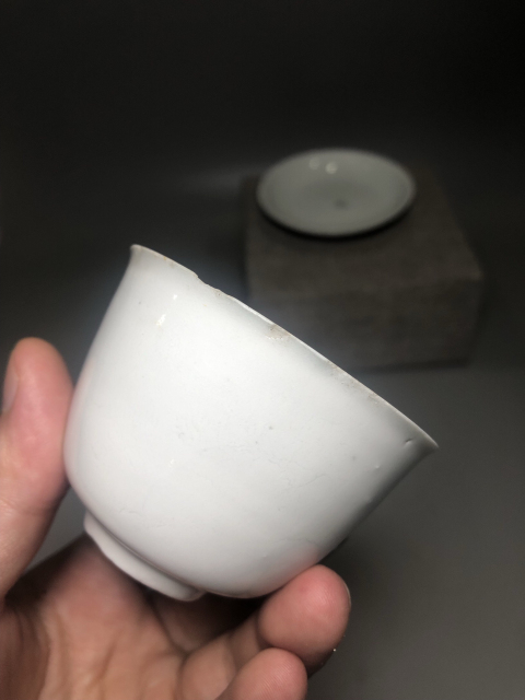 古玩陶瓷(明末清初)青白釉杯碟一套拍賣,當前價格0元