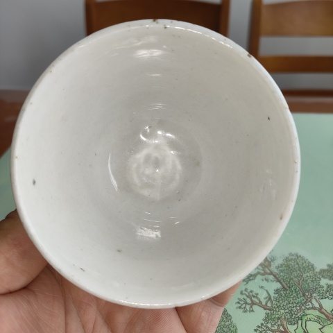 古玩陶瓷民國，素雅青花邊線紋壓手杯，碟拍賣，當前價格69元