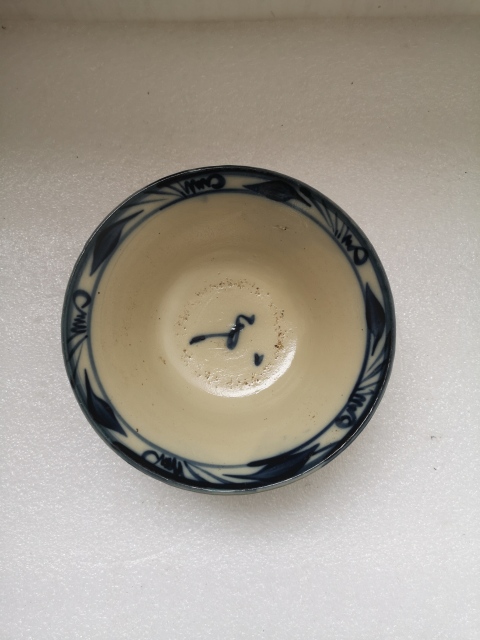 古玩陶瓷花卉紋青花碗拍賣，當前價格580元