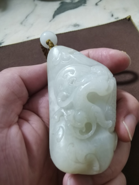 古玩玉器和田籽料龍鳳把件拍賣,當前價格4800元