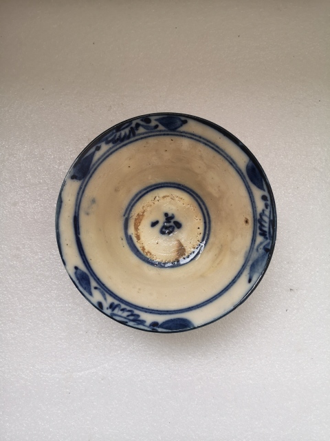 古玩陶瓷明末清初磁州窯青花碗拍賣,當前價格450元