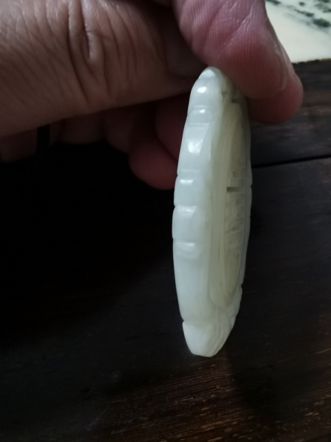 古玩玉器和田白玉雙鳳佩拍賣(mài)，當(dāng)前價(jià)格580元