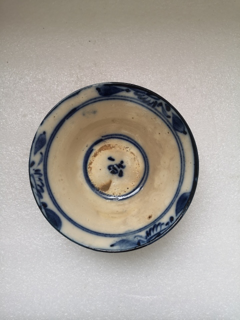 古玩陶瓷明末清初磁州窯青花碗拍賣,當前價格450元