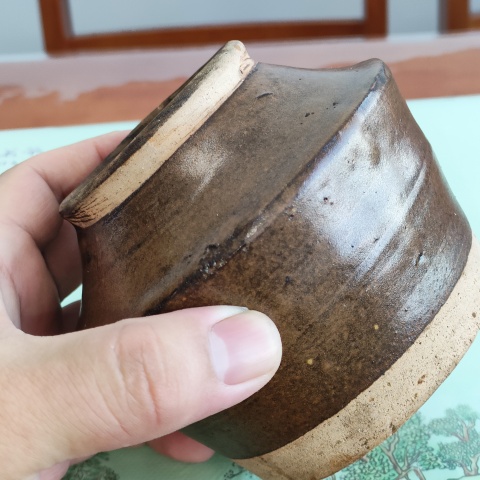 古玩陶瓷明，磁州窯茶葉末釉折肩罐拍賣，當(dāng)前價(jià)格299元