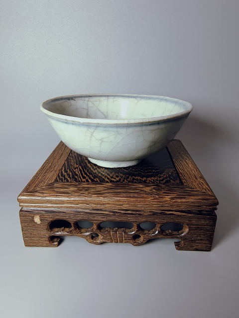 古玩陶瓷明代?青花藍圈碗,一只全品,另一只白送拍賣,當前價格388元