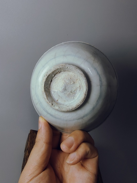 古玩陶瓷明代?青花藍圈碗,一只全品,另一只白送拍賣,當前價格388元